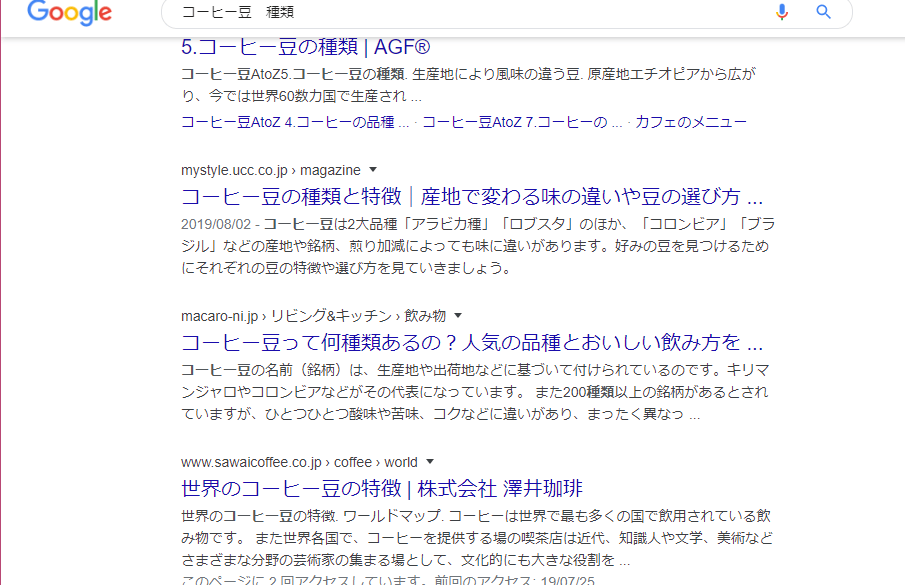 キーワードをページタイトルの前半に含む