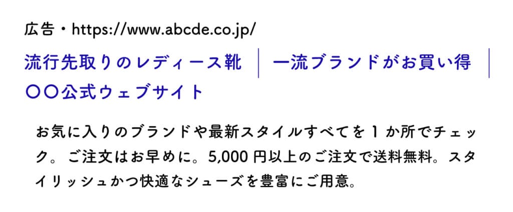 見出しと説明文