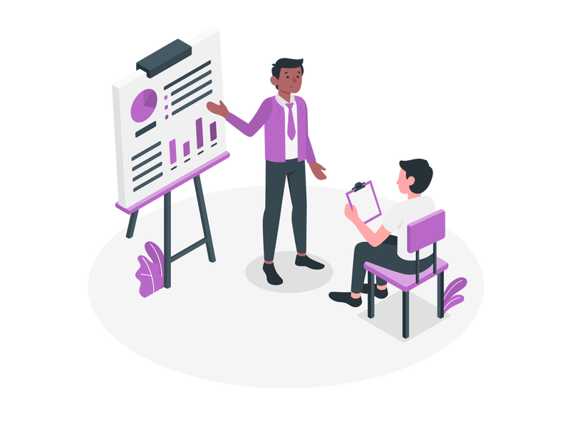 詳しく解説している様子